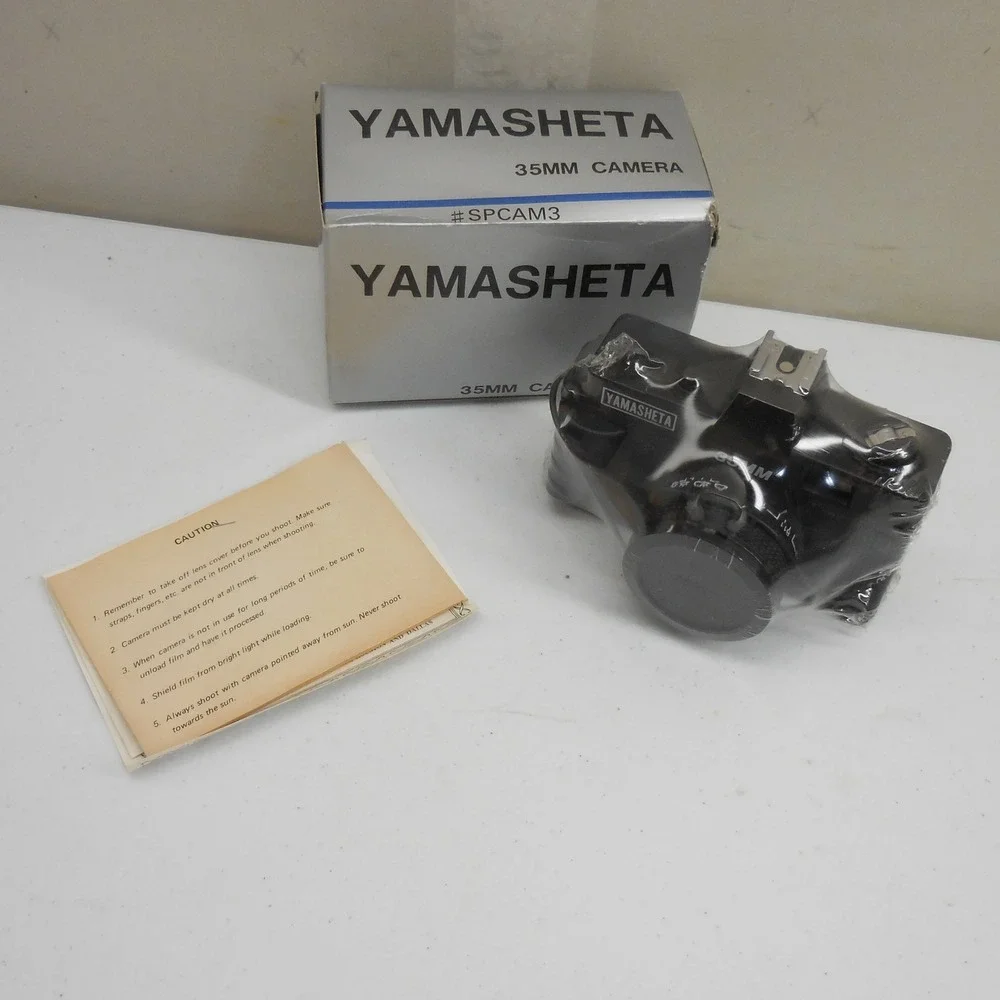 Yamasheta 35mm Film Camera SPCAM3 Fixed Focus Vintage Point and Shoot New in Box